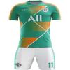 ORKY Men Custom Soccer Jersey with Short, Women Personalize Name Number Shirt, Kids School Team Uniform(Green Orange 110cm) view 1