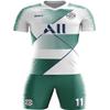ORKY Men Custom Soccer Jersey with Short, Women Personalize Name Number Shirt, Kids School Team Uniform(White Green 100cm) view 1