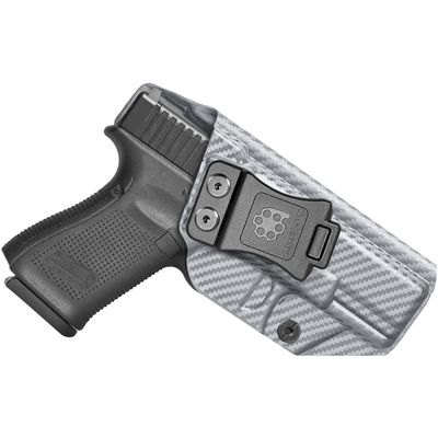 Amberide Glock 19 IWB Holster, Kydex-Boltaron Inside Waistband Holster for Glock 19/19X/44/45/23/32 Gen 15, Concealed Carry, Adjustable 030 Cant, Secure Retention, Low-Print Design
