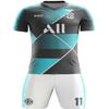 ORKY Men Custom Soccer Jersey with Short, Women Personalize Name Number Shirt, Kids School Team Uniform(Gray Green Medium) view 1