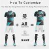 ORKY Men Custom Soccer Jersey with Short, Women Personalize Name Number Shirt, Kids School Team Uniform(Gray Green Medium) view 3