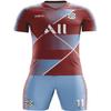 ORKY Men Custom Soccer Jersey with Short, Women Personalize Name Number Shirt, Kids School Team Uniform(Blue Red 130cm) view 1