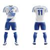ORKY Men Custom Soccer Jersey with Short, Women Personalize Name Number Shirt, Kids School Team Uniform(Blue White 140cm) view 2