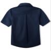 Aimehonpe Boys Button Down Dress Shirt Short Sleeve Bow Tie Set Cotton Solid Uniform, Navy, Large view 2