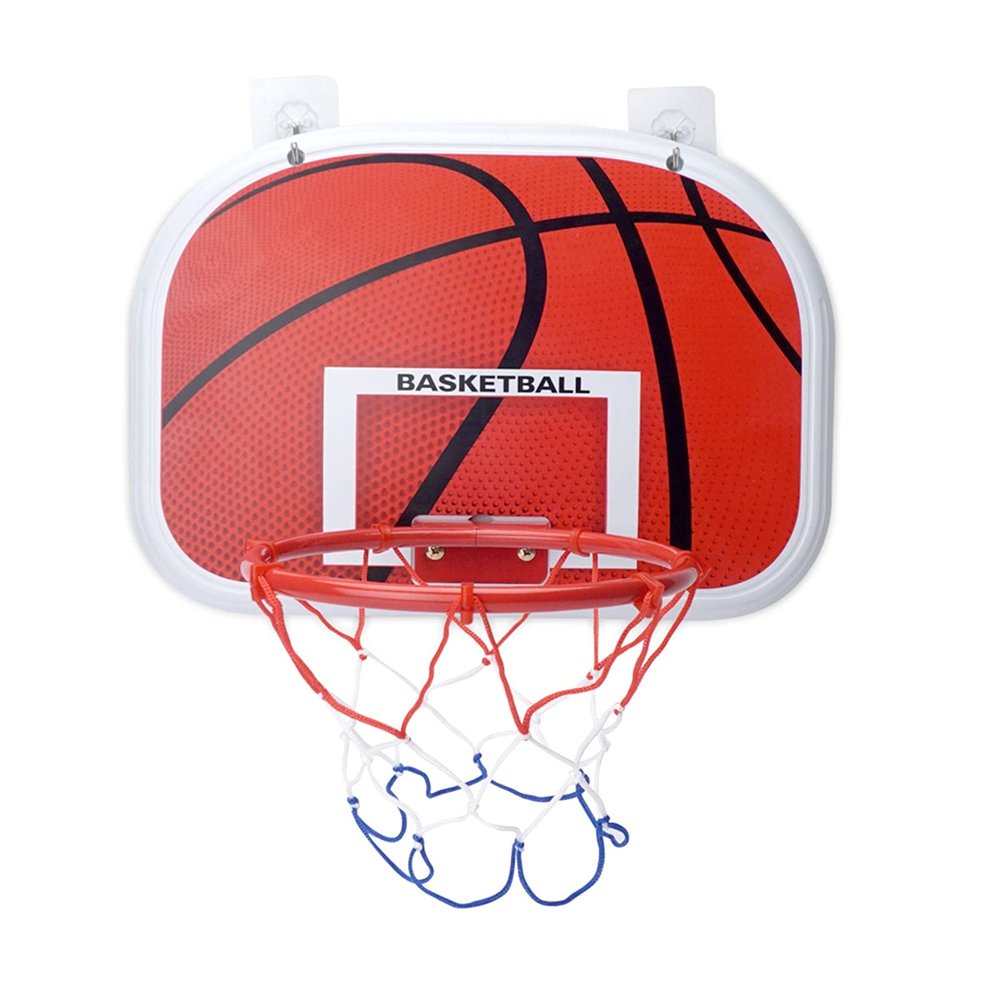 Basketball Rim Wall-Mounted Basketball Hoop Set, Children's Indoor and Outdoor Mini Basketball Board, 2 Installation Methods (Size : 34x25cm)