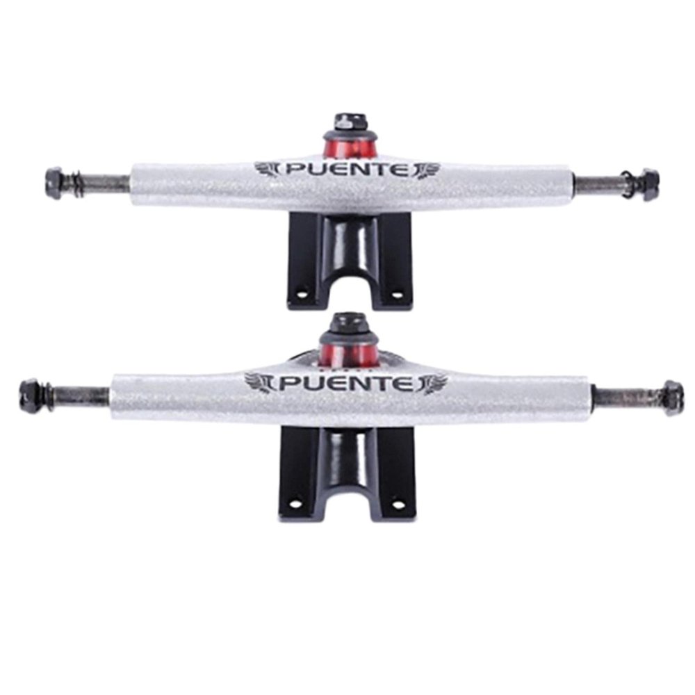 FEBRONG Skateboard Accessories 2Pcs 7Inch Aluminum Trucks Bridge Bracket Longboard-Silver