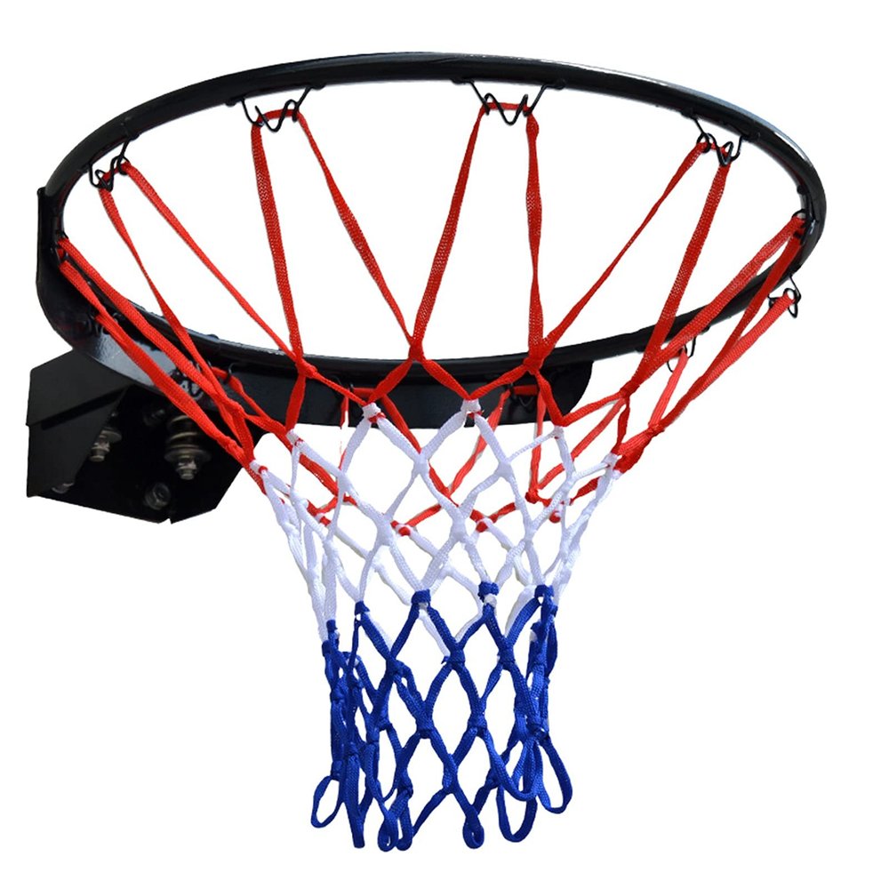 Basketball Rim Wall-Mounted Basketball Hoop Children Adult Outdoor Steel Basketball Board, 18in Portable Basketball Hoop (Color : Black)