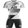 ORKY Men Custom Soccer Jersey with Short, Women Personalize Name Number Shirt, Kids School Team Uniform(Black White 140cm) view 1