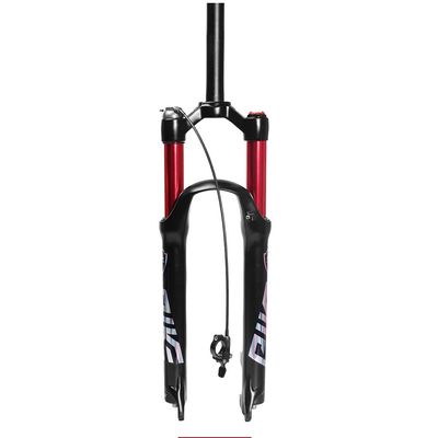 Jejy 27.5/29 Inch Air Mountain Bicycle Suspension Fork, Travel:120mm Straight Steerer 1-1/8" MTB Front Fork Orange Accessories (Color : Black Wire Control, Size : 29)