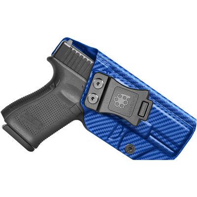 Amberide Glock 19 IWB Holster, Kydex-Boltaron Inside Waistband Holster for Glock 19/19X/44/45/23/32 Gen 15, Concealed Carry, Adjustable 030 Cant, Secure Retention, Low-Print Design