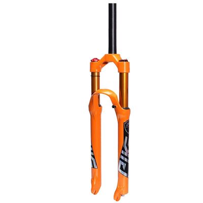 Jejy 27.5/29 Inch Air Mountain Bicycle Suspension Fork, Travel:120mm Straight Steerer 1-1/8" MTB Front Fork Orange Accessories (Color : Orange Shoulder Control, Size : 27.5)