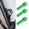 6pcs M5x25mm Bike Water Bottle Cage Bolts, Titanium Alloy M5 Hex Socket Tapping Screw for Bottle Holder Bracket Rack Cycling Bracket Bolt for Bike Bottle (Green) view 3