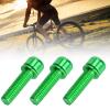 6pcs M5x25mm Bike Water Bottle Cage Bolts, Titanium Alloy M5 Hex Socket Tapping Screw for Bottle Holder Bracket Rack Cycling Bracket Bolt for Bike Bottle (Green) view 4