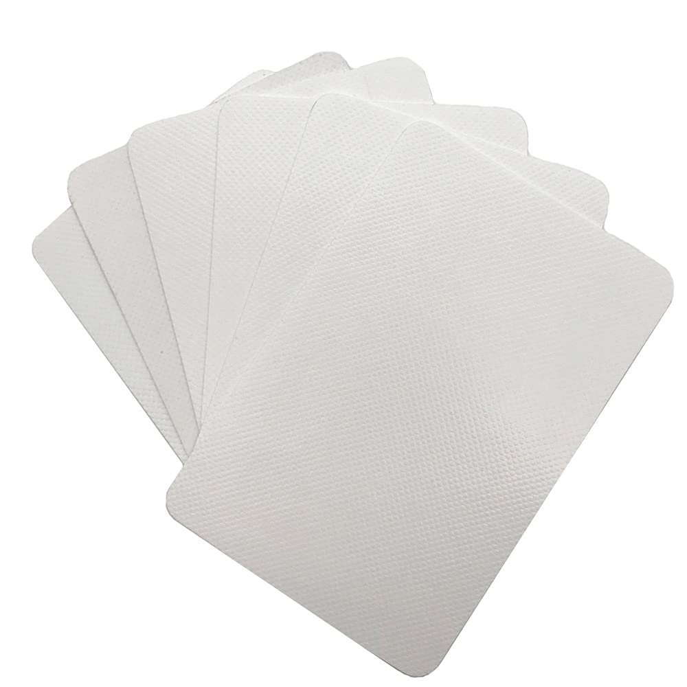 6 Pieces PVC Repair Patch for Inflatable Kayak Boats rafts DIY Repair Patch for Inflatable Toys air Matress (White)