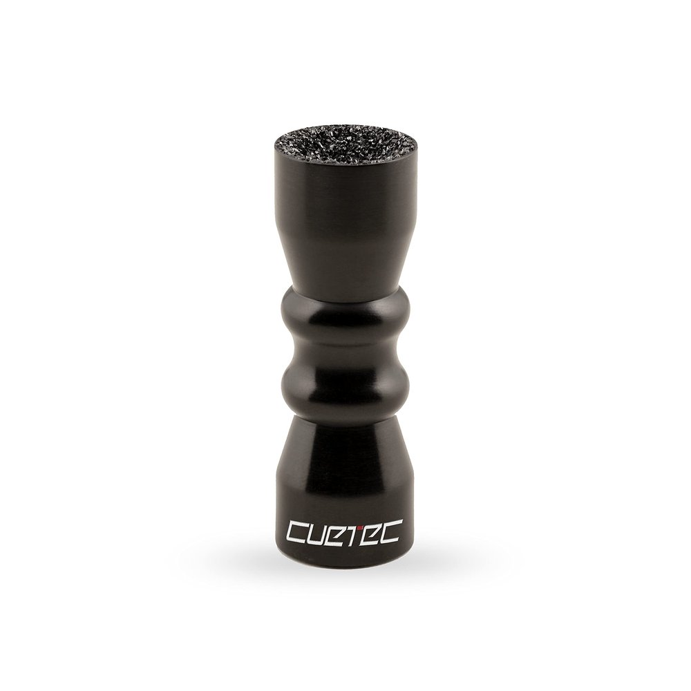 Cuetec 3-in-1 Bowtie Cue Tip Tool with Scuffer, Shaper, Pool Aerator, Black - Portable Aluminum Snooker Tip - Premium Billiard and Pool Accessories
