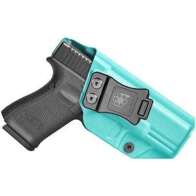 Amberide Glock 19 IWB Holster, Kydex-Boltaron Inside Waistband Holster for Glock 19/19X/44/45/23/32 Gen 15, Concealed Carry, Adjustable 030 Cant, Secure Retention, Low-Print Design
