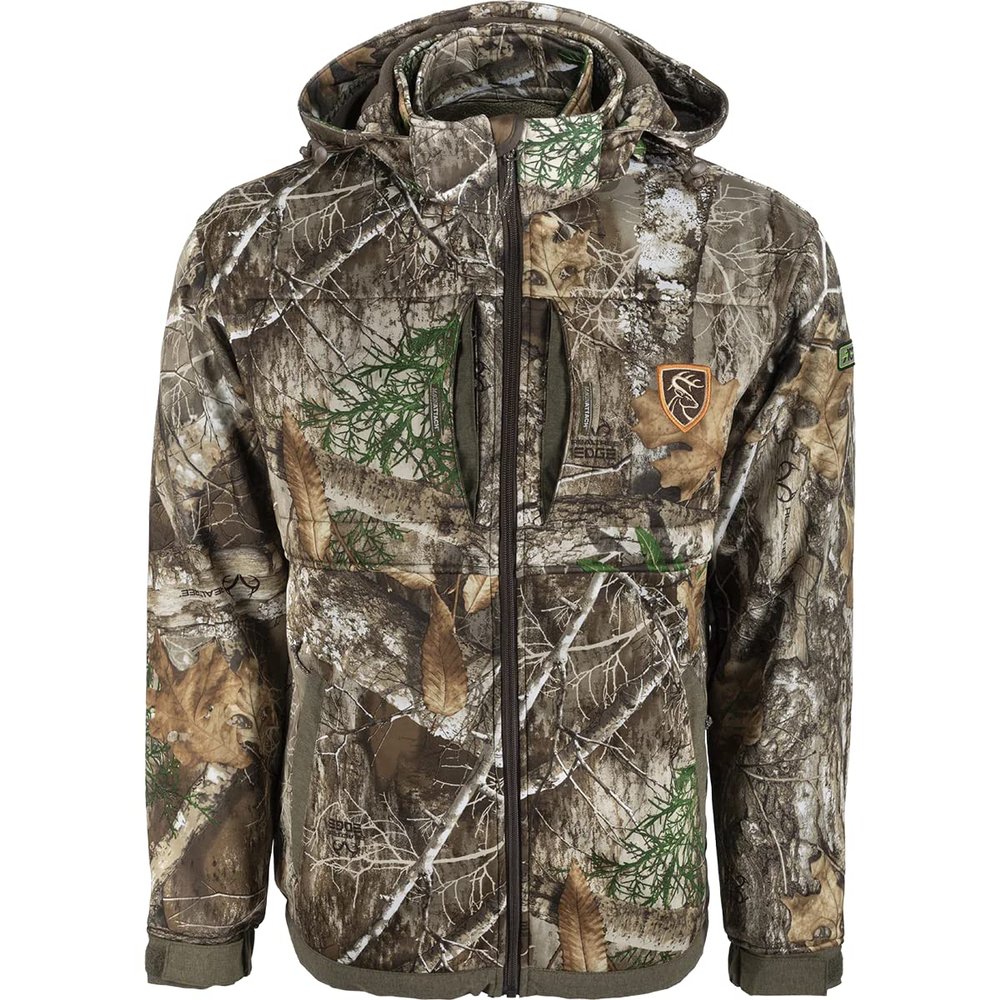 Drake Waterfowl Men's Non-Typical 3-in-1 Hunting Jacket, Heavyweight, Camo, Quiet Silencer Fleece (US, Alpha, X-Large, Regular, Regular, Edge)
