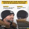 2SBR 2SABERS Fleece Winter Warm Watch Cap - Mens Outdoor Cold Weather Skull Beanie Hat Black (US, Alpha, Medium, Black Patch Panel) view 4
