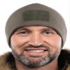 2SBR 2SABERS Warm Outdoor Winter Fleece Beanie with Patch Panel  Skull Watch Cap Hat Olive Green view 1