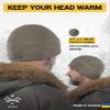 2SBR 2SABERS Warm Outdoor Winter Fleece Beanie with Patch Panel  Skull Watch Cap Hat Olive Green view 3