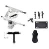 FEBRONG Skateboard Accessories 6inch Bracket Base Surfing Bridge Steering Shock Absorber Racks-Silver view 1