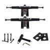 FEBRONG Skateboard Accessories 2Pcs Generic 7 Inch Bracket Truck Shock Resistant Trucks Parts-Black view 1