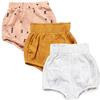 Baby Girls Boys 3 Pack Shorts Outfit, 0-5Y Toddler Cotton Linen Ruffle Bloomers Cute Soft PP Shorts Harem Pants view 1