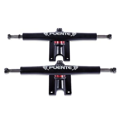 FEBRONG Skateboard Accessories 2Pcs Generic 7 Inch Bracket Truck Shock Resistant Trucks Parts-Black