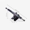 FEBRONG Skateboard Accessories 2Pcs Generic 7 Inch Bracket Truck Shock Resistant Trucks Parts-Black view 3