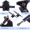 FEBRONG Skateboard Accessories 2Pcs Generic 7 Inch Bracket Truck Shock Resistant Trucks Parts-Black view 4