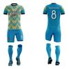 ORKY Custom Men Soccer Jersey with Short, Women Personalized Name Number Sport Shirt, Boys Girls Training Uniform Full Kit(Blue Yellow 120cm) view 2