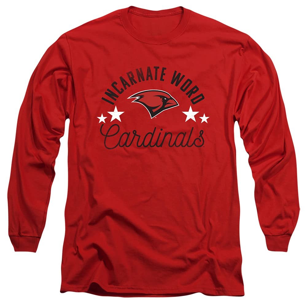 University of the Incarnate Word Official Mascot Unisex Adult Long-Sleeve T Shirt,Red, 3X-Large