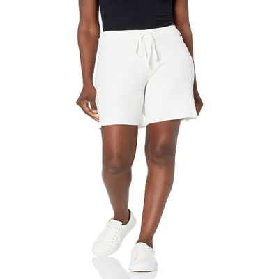 GUESS Women's Charli Sweater Bermuda Short, Cream White, Small