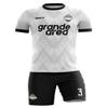 ORKY Custom Men Soccer Jersey with Short, Women Personalized Name Number Sport Shirt, Boys Girls Training Uniform Full Kit(White Gray 120cm) view 1