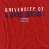 University of Illinois Chicago Official Stacked Unisex Adult T-Shirt, Stacked, 5X-Large view 2
