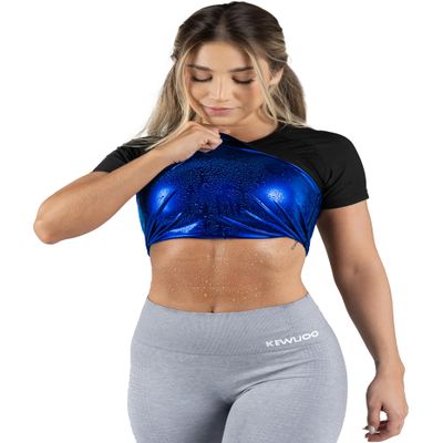 Kewlioo Womens Heat Trapping Sauna Shirt - Shaper Sweat Vest Compression Shapewear Apparel for Women - Sauna Suit Top to Sweat More & Look Great - Gym Workout Excercise Heat Shaper Shirt (Black, L)