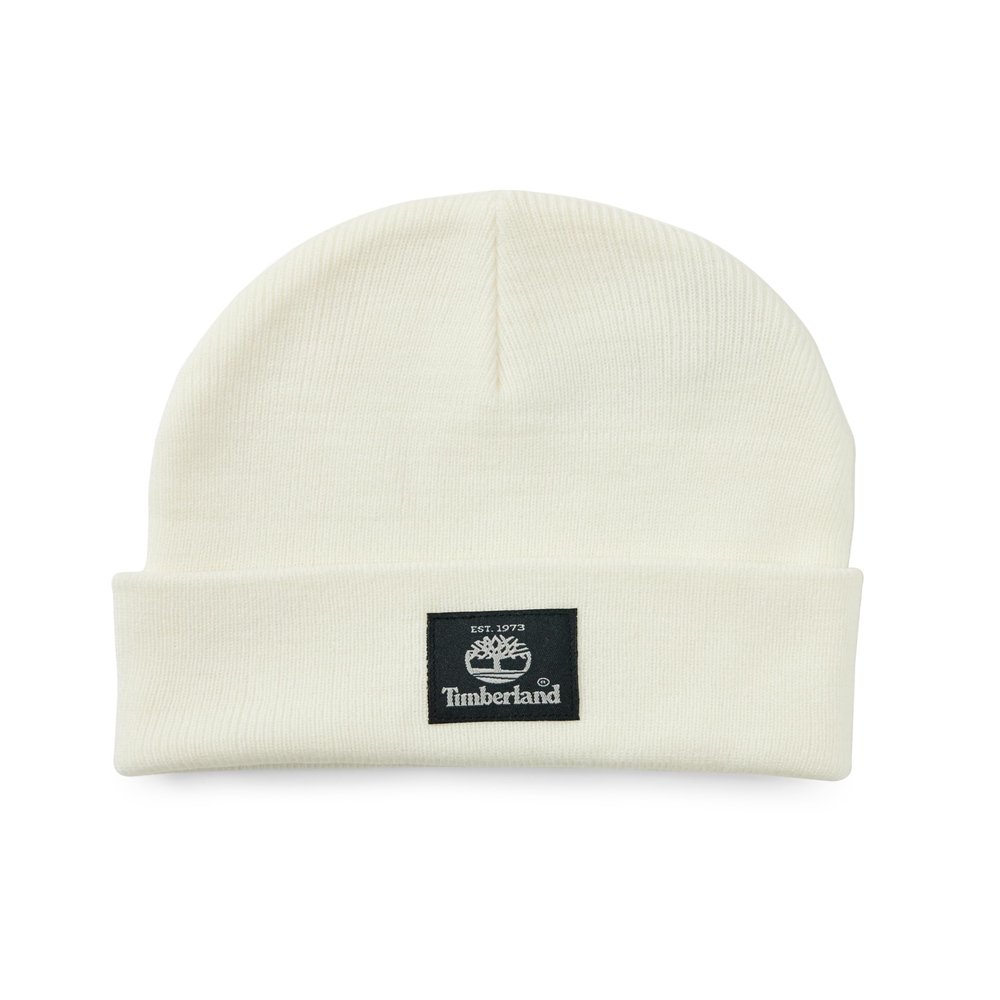 Timberland Short Watch Cap, Cream, One Size