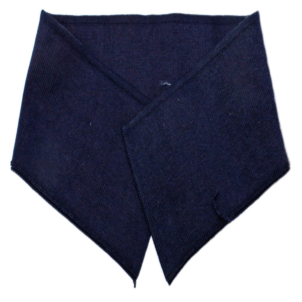 Fields Rugby Knit Shirt Collar - Navy 3.5" x 19" Self-Finished Hemmed Ribbed Trim (M515.10)