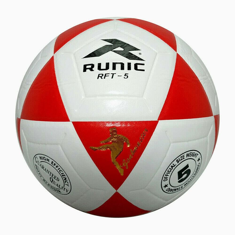 Runic RFT5 Soccer Ball Goal Master Size 5 Red White