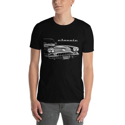 1959 Sports Car C1 Front Grille Classic Cars Short-Sleeve Unisex T-Shirt Black
