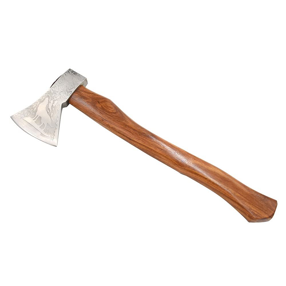 Medieval Warrior Custom Handforged Handmade Tomahawk Viking Tomahawk Axe-Camping Axe-Hunting Axe. (Wolf)