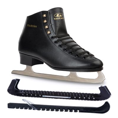 Botas Robin/Figure Ice Skates for Men, Boys/Size: Adult 10.5 Bundle with Skate Guards