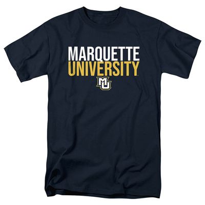 Marquette University Official Stacked Unisex Adult T-Shirt, Stacked, 4X-Large