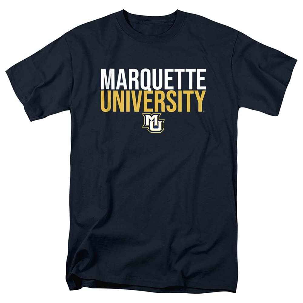 Marquette University Official Stacked Unisex Adult T-Shirt, Stacked, 4X-Large