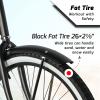 Tracer Taha Beach Cruiser Bike, 26 inch Commuter Bicycle, Single Speed/7 Sepeed Options, Hi-Ten Steel Frame, City Hybrid Bike for Women Men Adult, Matte Black view 2