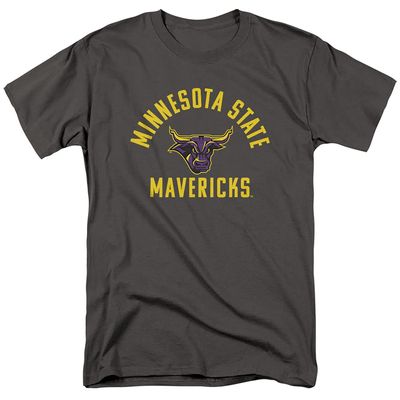 Minnesota State University Mankato Official MSU Mavericks Logo Unisex Adult T-Shirt, Charcoal, 3X-Large