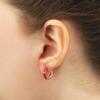 14K Gold Plated Sterling Silver Enamel Color Huggie Hoop Earrings for Women  Wide Range of Vibrant Color Options Available view 3
