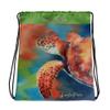 JunglePixie Turtle Painting Pixie Pac Collection print, Drawstring bag view 1