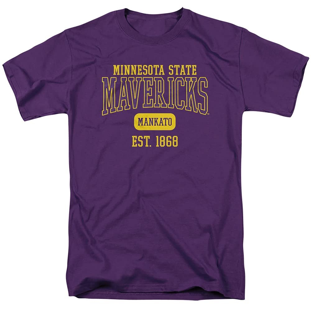 Minnesota State University Mankato Official Est. Date Unisex Adult T-Shirt, Purple, 4X-Large