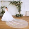 EllieHouse Long Tulle Shoulder Bridal Cape Wedding Veil Cloak Ivory 3M view 2